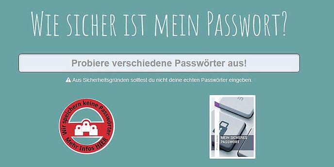 Vorschaubild zur Aufgabe "Wie sicher ist mein Passwort"