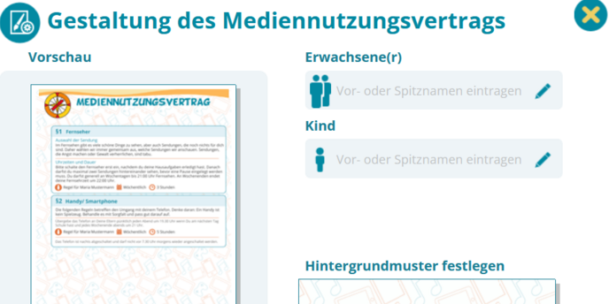 Blick auf einen Mediennutzungsvertrag